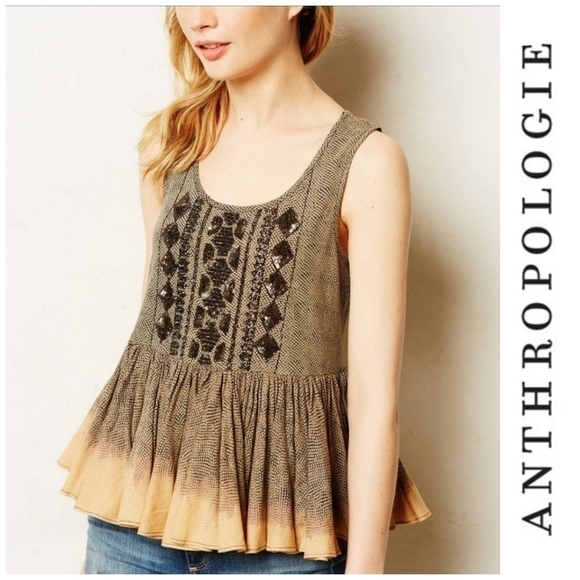 Anthropologie Tops - Anthropologie Suva Swing Tank Anaphora Top / Sequined NWT